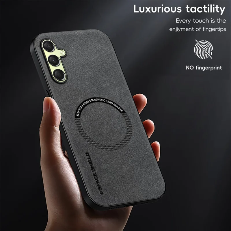 WANLONFENG YBP Series For Samsung Galaxy A16 5G  /  4G Magnetic Case with Tempered Glass Film PU Leather + TPU Phone Cover Large Cutout - Blue