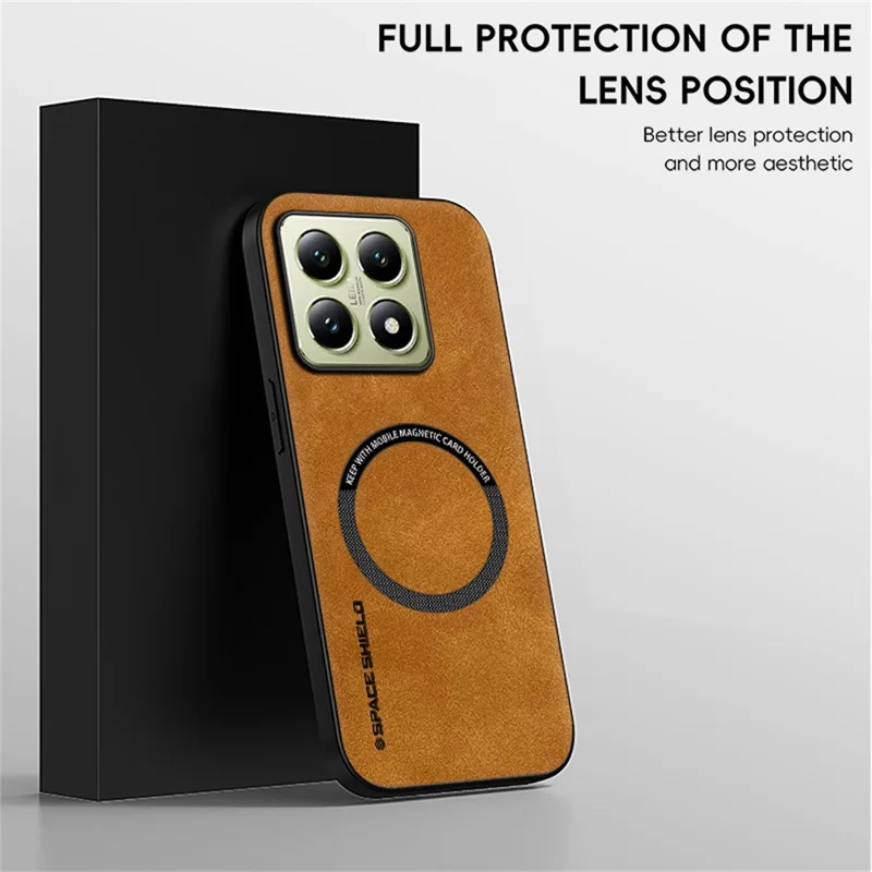 WANLONFENG YBP Serie per Xiaomi 14T Cover Magnetica con Pellicola in Vetro Temperato PU + TPU per Telefono - Nero