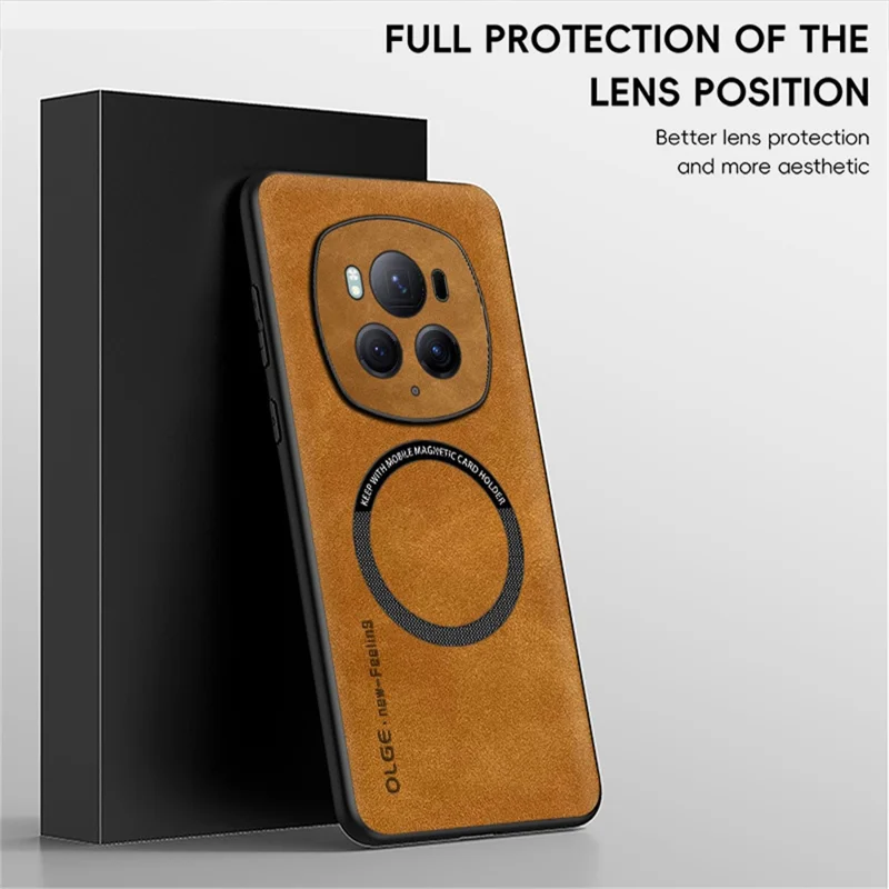 WANLONFENG Série YBP para Honor Magic6 Pro 5G Capa Magnética com Película de Vidro Temperado em Couro PU + Capa de Telefone TPU com Recortes Precisos - Preto