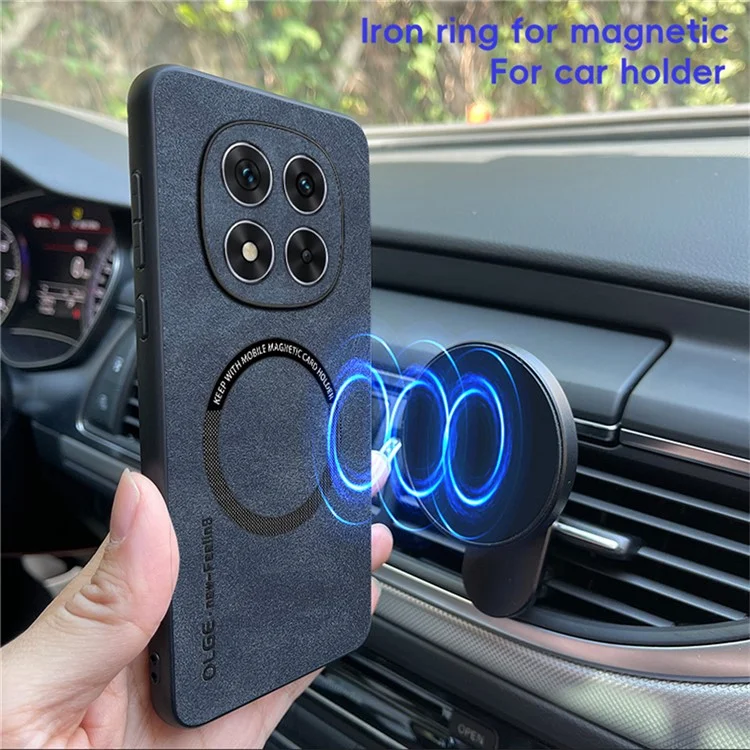 WANLONFENG YBP Series For Xiaomi Redmi Note 14 Pro 5G  /  Poco X7 5G Magnetic Case with Tempered Glass Film PU + TPU Phone Cover Precise Cutouts - Black