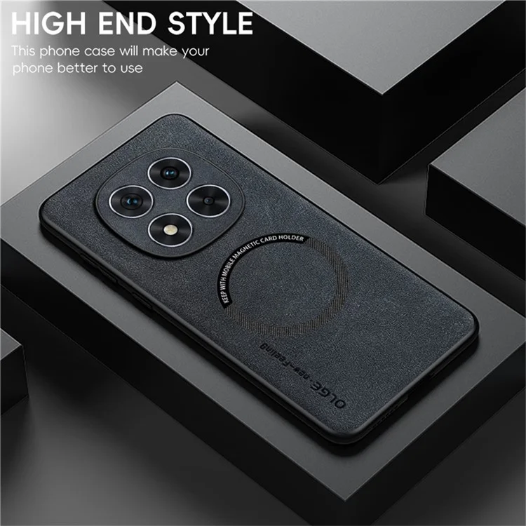 WANLONFENG YBP Serie für Xiaomi Redmi Note 14 Pro 5G / Poco X7 5G Magnetische Hülle mit Panzerglas PU + TPU Handyhülle mit präzisen Ausschnitten - Grau