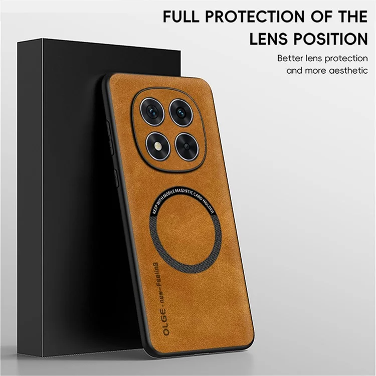 WANLONFENG YBP Serie für Xiaomi Redmi Note 14 Pro 5G / Poco X7 5G Magnetische Hülle mit Panzerglas PU + TPU Handyhülle mit präzisen Ausschnitten - Grau