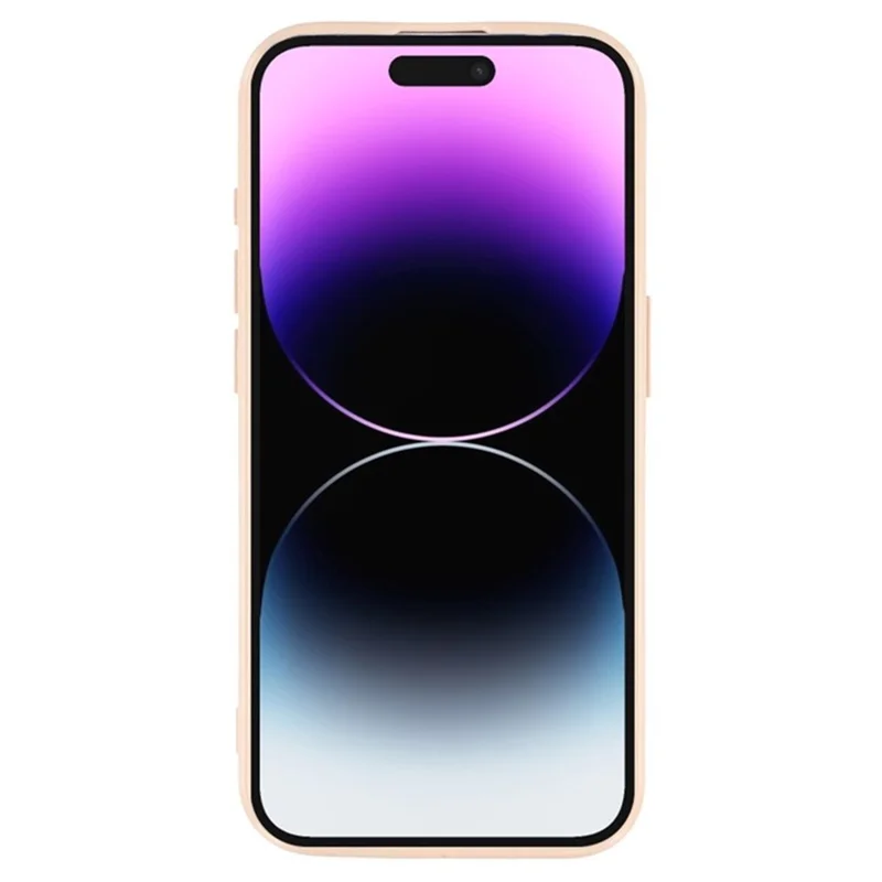 WANLONFENG XL2 Series for iPhone 14 Pro Case IMD Glitter TPU Phone Cover with Tempered Glass Film - Brown