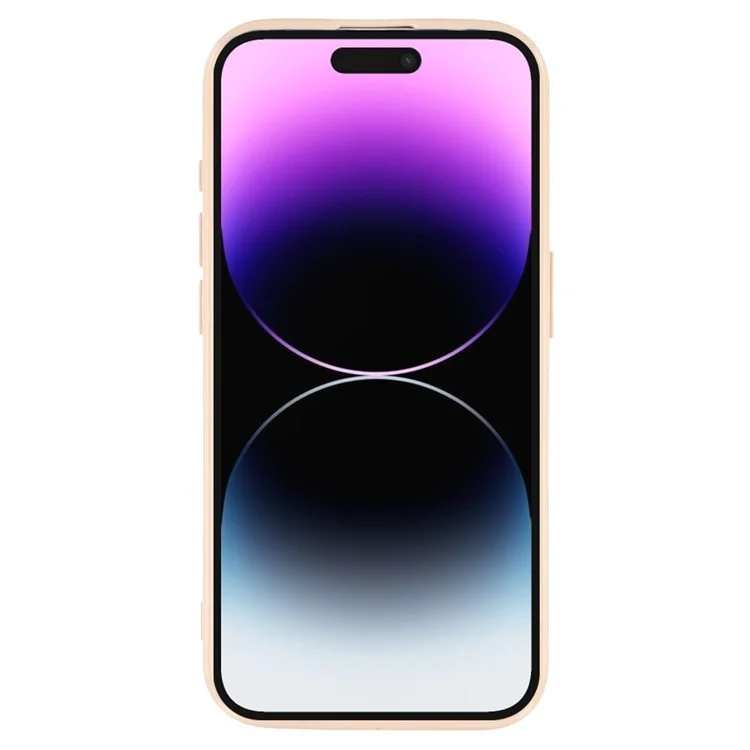 WANLONFENG XL2 Serie para Funda de iPhone 14 Pro Max Carcasa TPU con Purpurina y Película de Vidrio Templado - Marrón