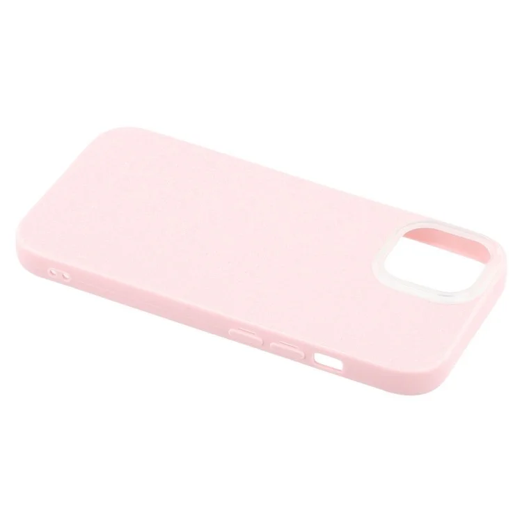 WANLONFENG XL2 Series for iPhone 15 Case IMD Glitter TPU Phone Cover with Tempered Glass Film - Pink