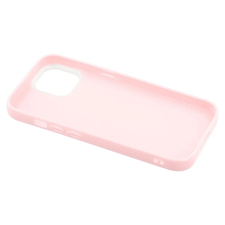 WANLONFENG XL2 Series for iPhone 15 Case IMD Glitter TPU Phone Cover with Tempered Glass Film - Pink