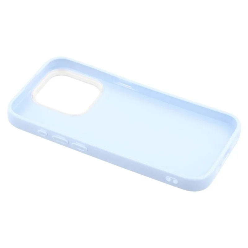 WANLONFENG XL2 Series for iPhone 15 Pro Case IMD Glitter TPU Phone Cover with Tempered Glass Film - Sky Blue