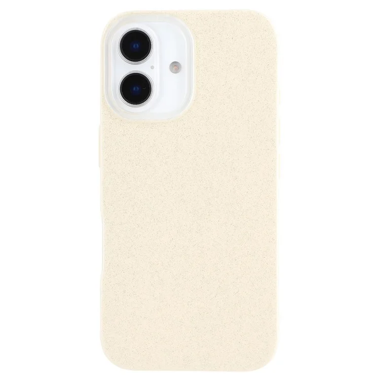 WANLONFENG XL2 Series for iPhone 16 Case IMD Glitter TPU Phone Cover with Tempered Glass Film - Beige