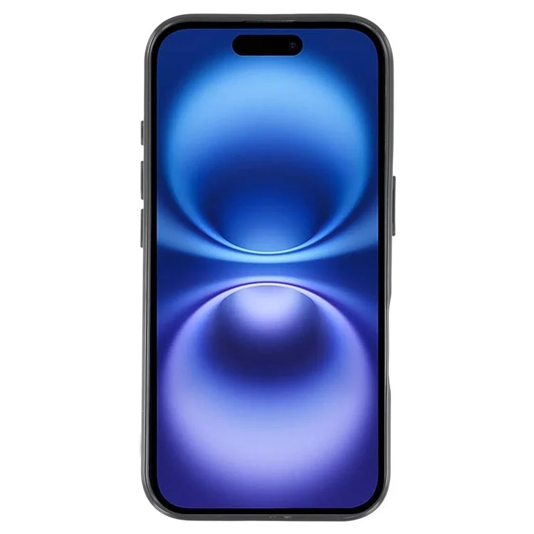 WANLONFENG XL2 Series for iPhone 16 Pro Case IMD Glitter TPU Phone Cover with Tempered Glass Film - Black