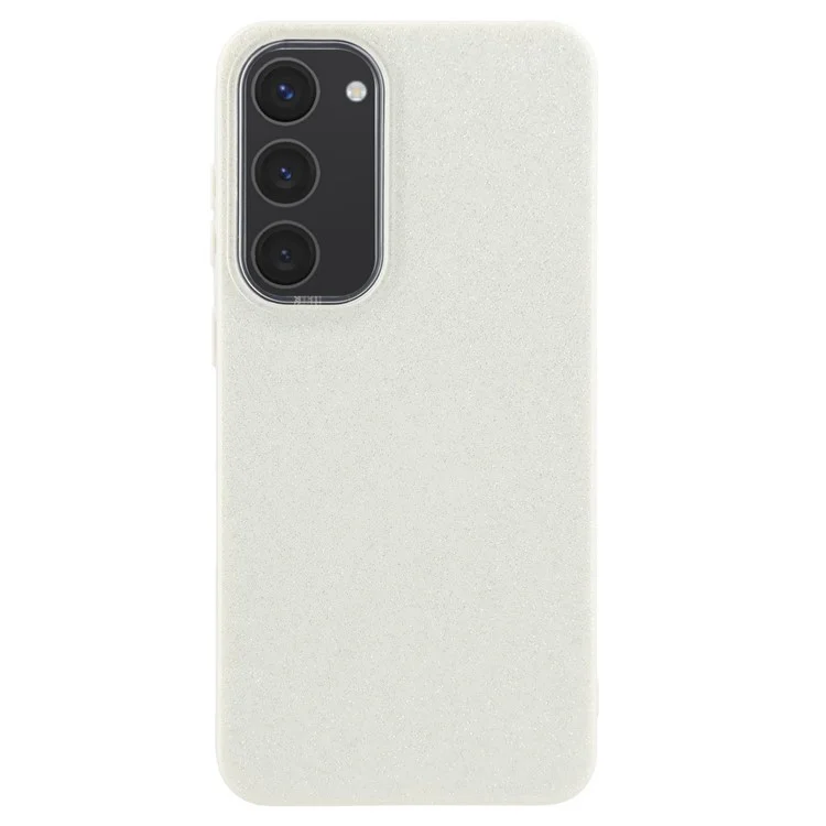 Cover per Samsung Galaxy S23+ Serie XL2 WANLONFENG - TPU con Glitter e Vetro Temperato - Bianco Antico