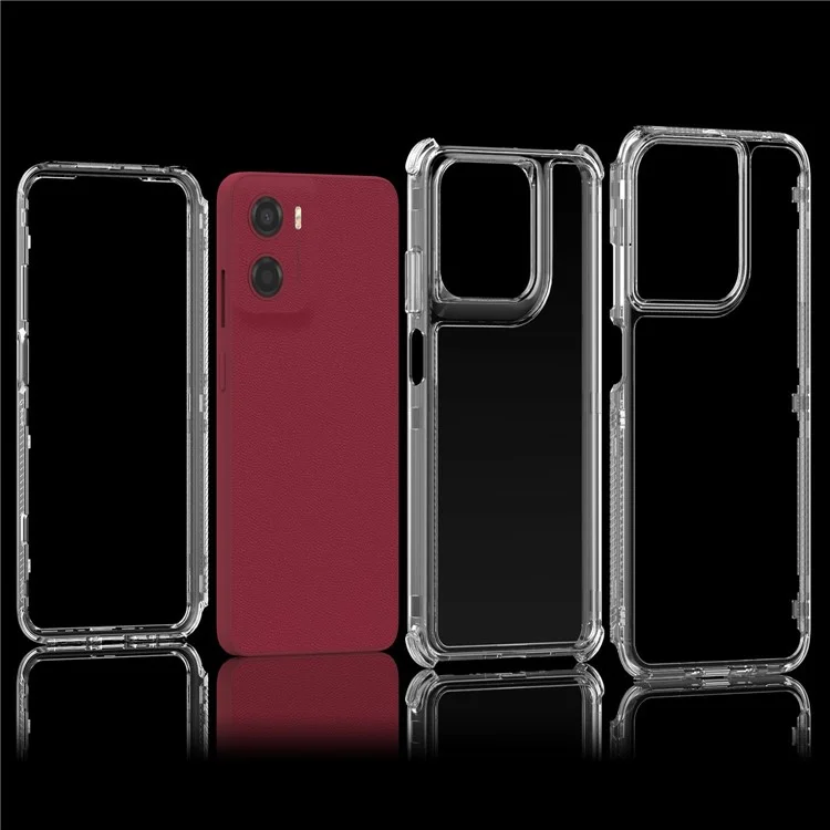 3 in 1 Detachable Case for Motorola Moto G05 4G / G15 4G / E15 4G Anti Drop Clear PC + TPU Phone Back Cover