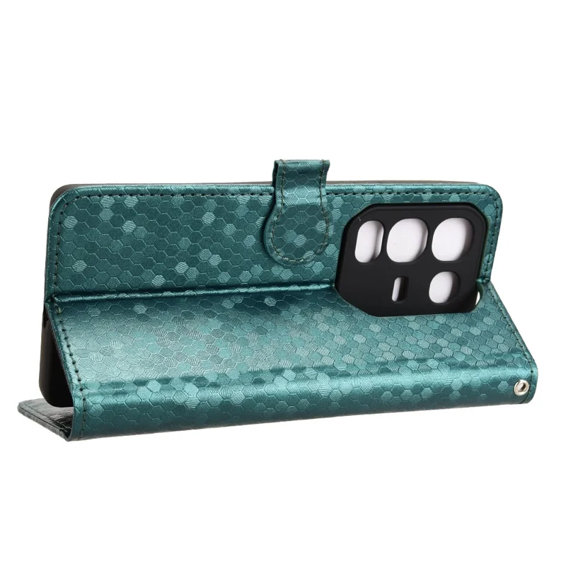 For Infinix Note 50 Pro 4G  /  Note 50 4G Wallet Case Dot Pattern Imprint PU Leather Phone Cover - Green