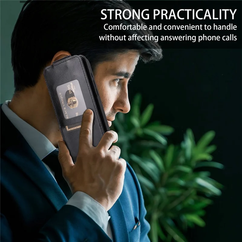 Pour Infinix Note 50 Pro 4G / Note 50 4G Étui avec Support et Fermoir Magnétique, Rabat Vertical en Cuir avec Porte-Cartes - Noir