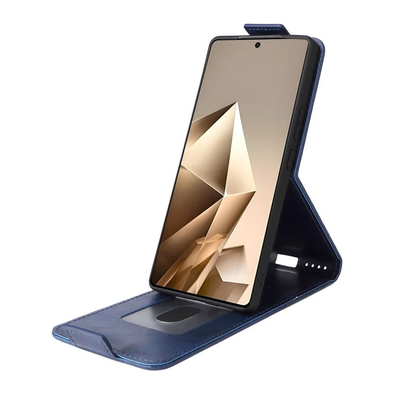 For Infinix Note 50 Pro 4G  /  Note 50 4G Stand Case Magnetic Clasp Vertical Flip Leather Phone Cover with Card Holder - Dark Blue