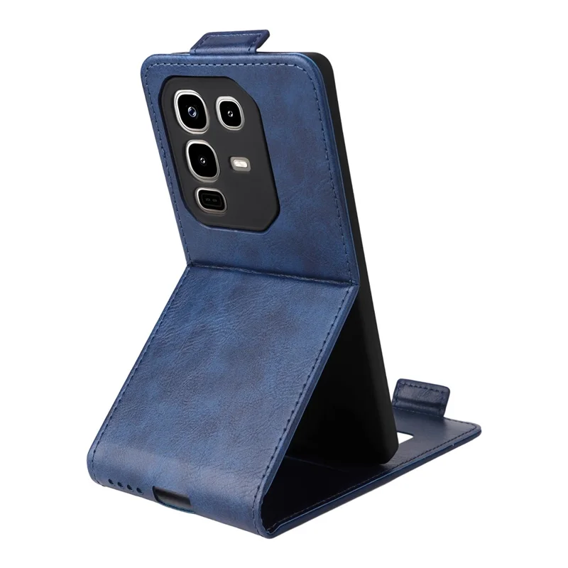 For Infinix Note 50 Pro 4G  /  Note 50 4G Stand Case Magnetic Clasp Vertical Flip Leather Phone Cover with Card Holder - Dark Blue