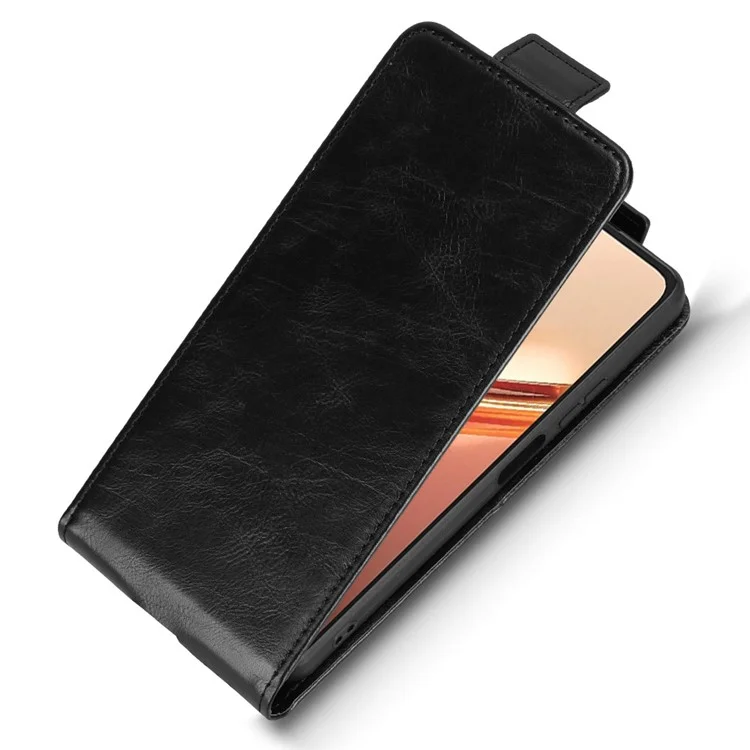 For Doogee Note 58 Pro  /  Note 58 Stand Case Magnetic Clasp Vertical Flip Leather Phone Cover with Card Holder - Black