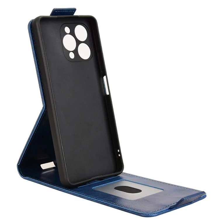 Funda con tapa para Doogee Note 58 Pro / Note 58 con cierre magnético, vertical, de cuero, con portarretratos - Azul oscuro
