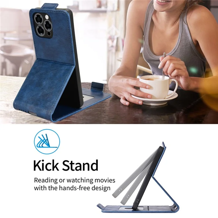 Funda con tapa para Doogee Note 58 Pro / Note 58 con cierre magnético, vertical, de cuero, con portarretratos - Azul oscuro