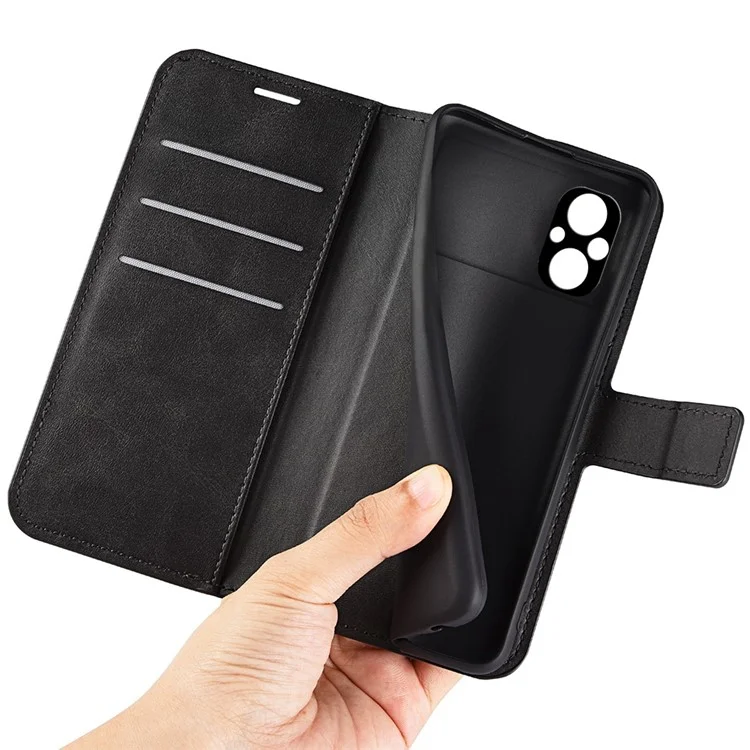 Per Xiaomi Poco M5 4G Quadrati a Filo Magnetico PU Petto PU Copertura Pethe Petto Anti-drop Coveret - Nero