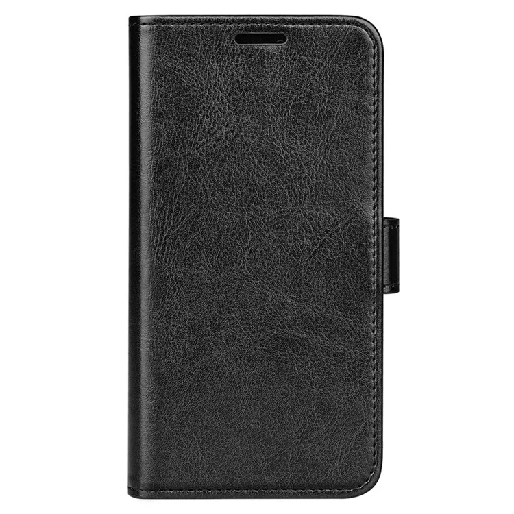 Crazy Horse Texture Stand Cover Für Xiaomi Poco M5 4G, PU Leder Folio Flip Vollschutz Brieftasche Telefonhülle - Schwarz