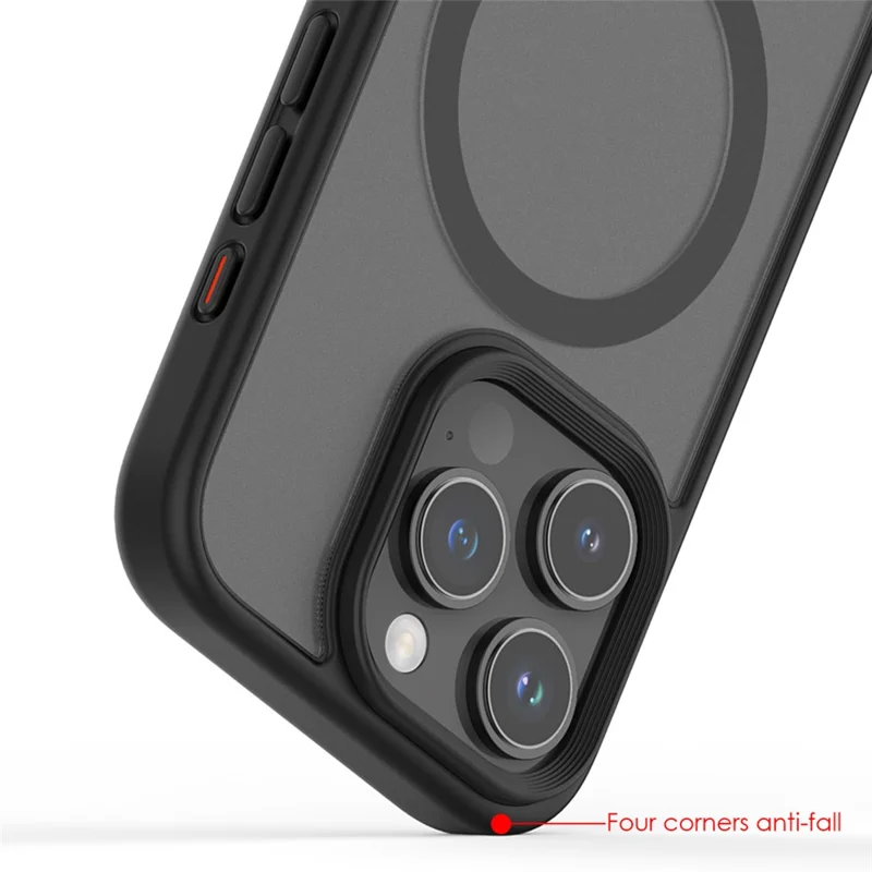 For iPhone 16 Pro Magnetic Case with Kickstand Drop Proof PC + TPU Phone Back Cover - Grey