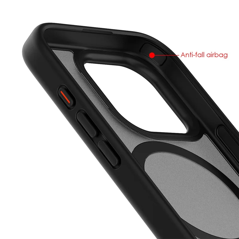 For iPhone 16 Pro Magnetic Case with Kickstand Drop Proof PC + TPU Phone Back Cover - Purple