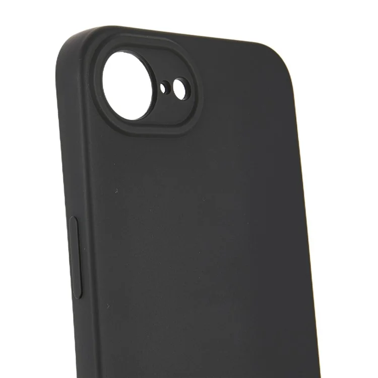 Étui pour iPhone 16e en TPU Flexible avec Doublure en Fibre Anti-Choc et Bandoulière - Noir