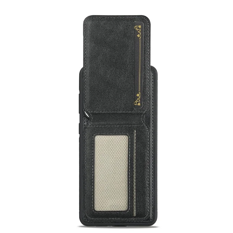 LC.IMEEKE L3 Pour Samsung Galaxy S25 Edge Étui Magnétique Amovible Porte-Cartes en Cuir et TPU - Noir