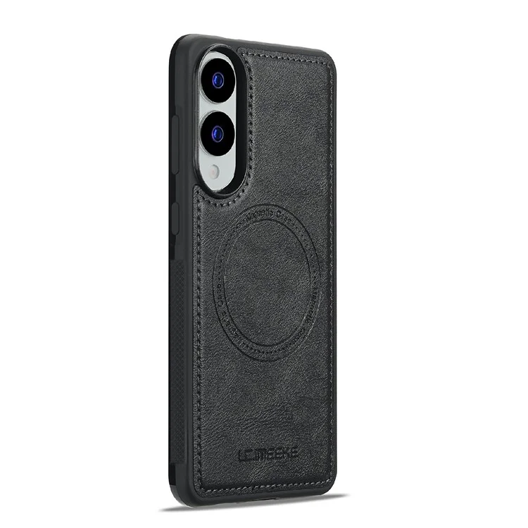 LC.IMEEKE L3 Pour Samsung Galaxy S25 Edge Étui Magnétique Amovible Porte-Cartes en Cuir et TPU - Noir