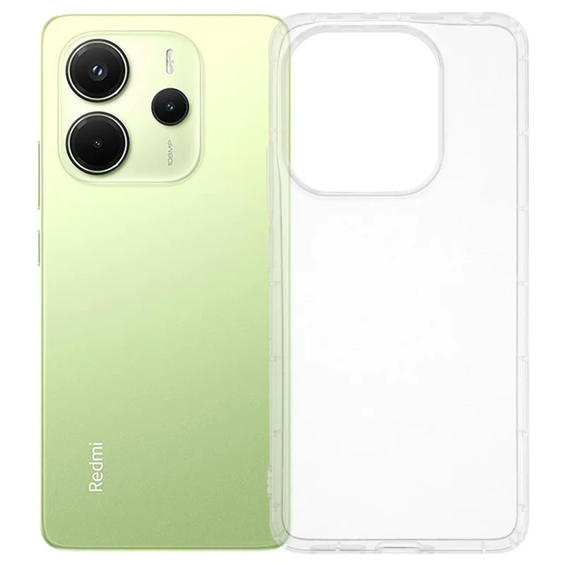 For Xiaomi Redmi Note 14 4G (163.25mm) Case Transparent TPU Phone Back Cover Airbag Protection