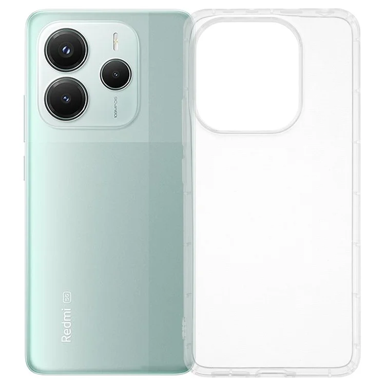 For Xiaomi Redmi Note 14 5G Case Transparent TPU Phone Back Cover Airbag Protection