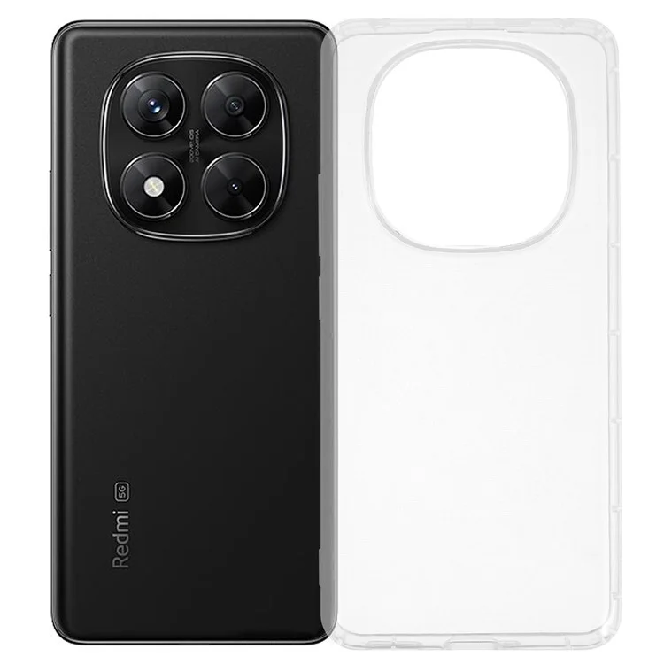 Pour Xiaomi Redmi Note 14 Pro 5G / Poco X7 5G Étui Transparent TPU Coque Arrière de Téléphone Protection Antichoc