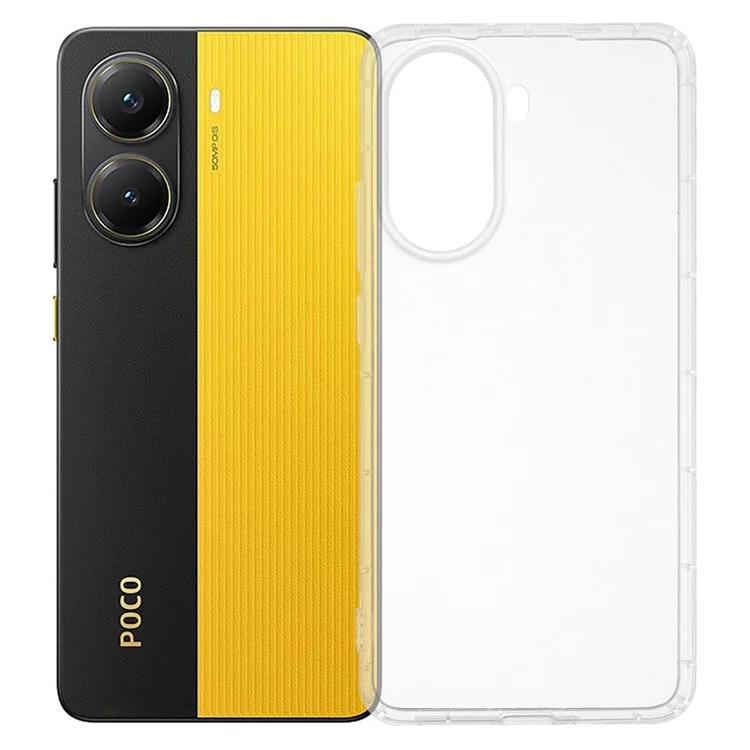 For Xiaomi Poco X7 Pro 5G Case Transparent TPU Phone Back Cover Airbag Protection