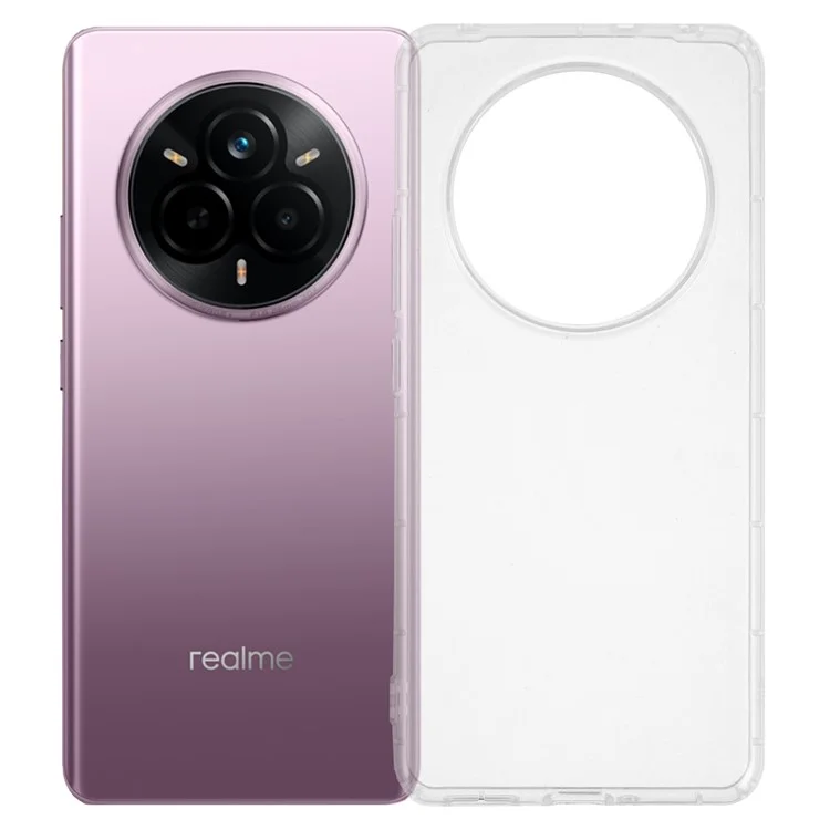 Étui pour Realme 14 Pro 5G Coque de téléphone arrière en TPU transparent Protection antichoc