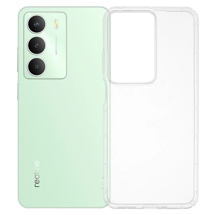 Étui pour Realme 14x 5G Coque de téléphone arrière transparente en TPU Protection antichoc