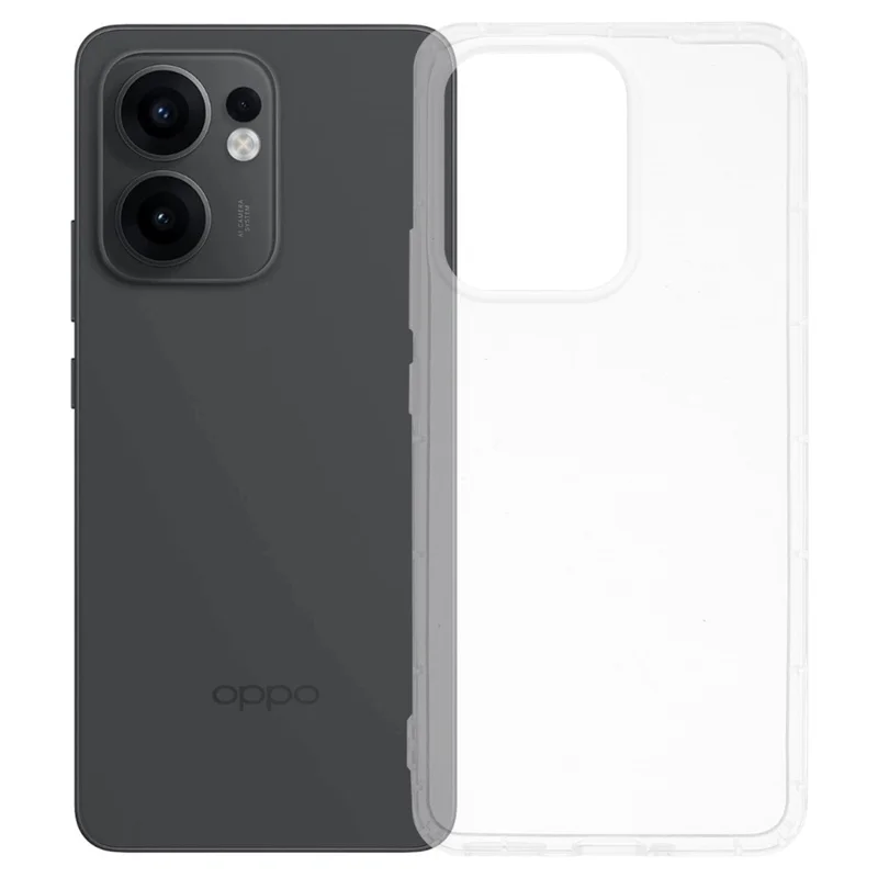 For Oppo Reno13 F 5G Case Transparent TPU Phone Back Cover Airbag Protection