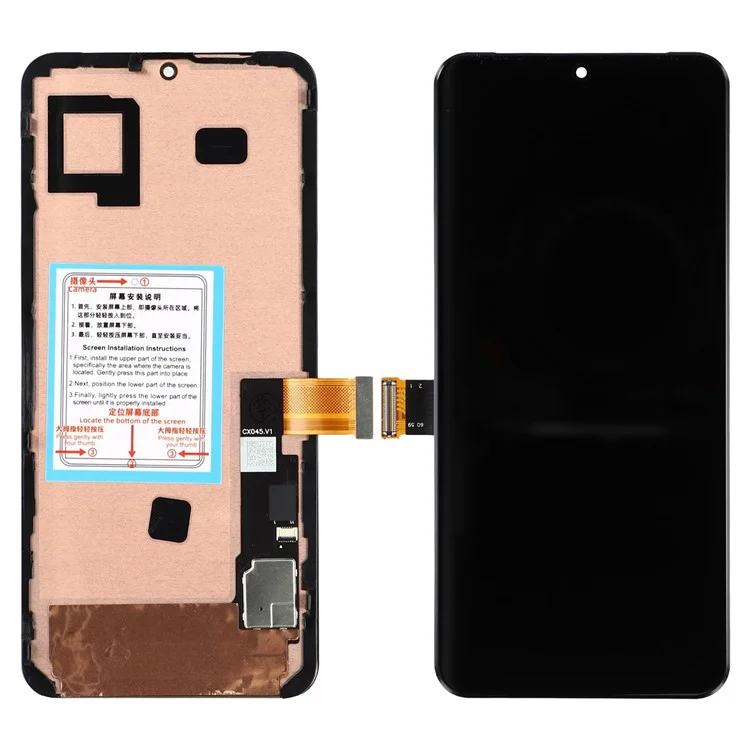 Für Google Pixel 8 GKWS6, G9BQD (Mittleres Linsen-Loch) Klasse C OLED-Bildschirm und Digitizer-Einheit + Rahmen (Ohne Logo)