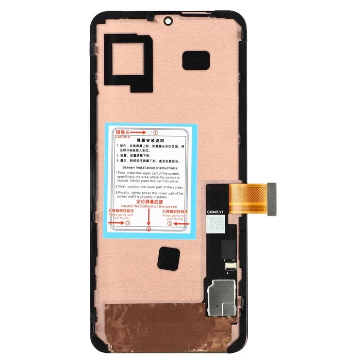 Für Google Pixel 8 GKWS6, G9BQD (Mittleres Linsen-Loch) Klasse C OLED-Bildschirm und Digitizer-Einheit + Rahmen (Ohne Logo)