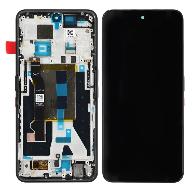 Tela e Digitalizador AMOLED OEM Grau S para Nothing Phone (3a) A059 + Moldura (Sem Logo) - Preto