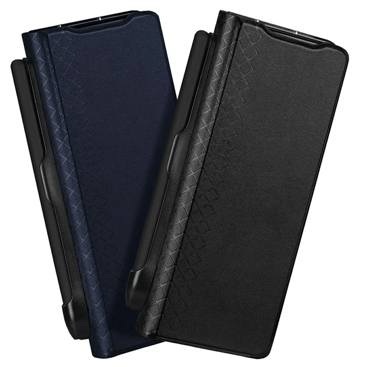 Чехол DUX DUCIS Bril Series для Samsung Galaxy Z Fold7 5G с кожаным держателем и держателем для ручки - черный