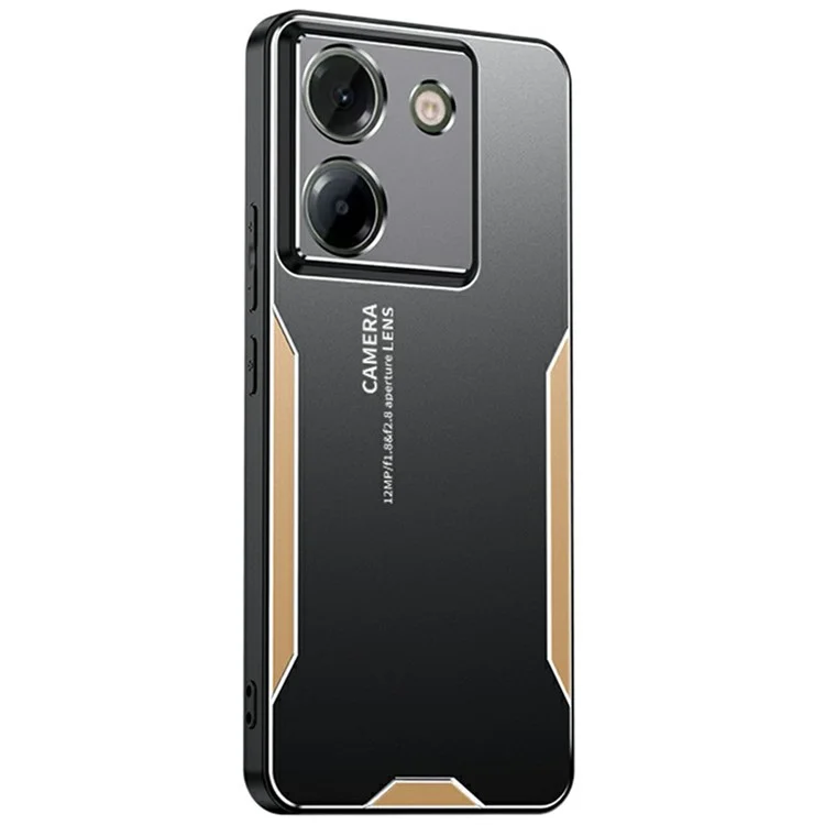 Cover per Xiaomi Poco M7 Pro 5G in Lega di Alluminio TPU PC - Oro