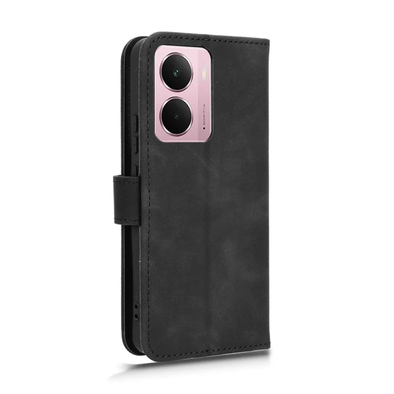For Realme P3 5G Leather Case Skin Feel Anti Drop Wallet Flip Phone Cover - Black