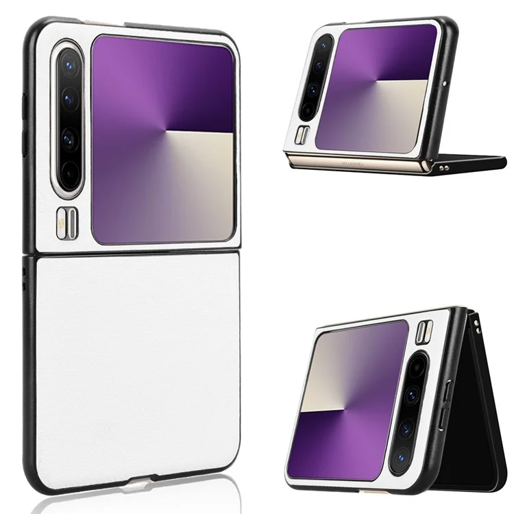 Cover per Huawei Pura X in Fibra di Carbonio Antiurto PU + PC - Bianco