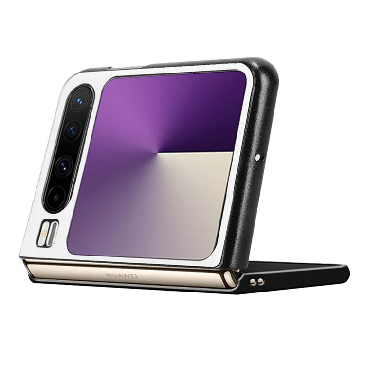 Cover per Huawei Pura X in Fibra di Carbonio Antiurto PU + PC - Bianco
