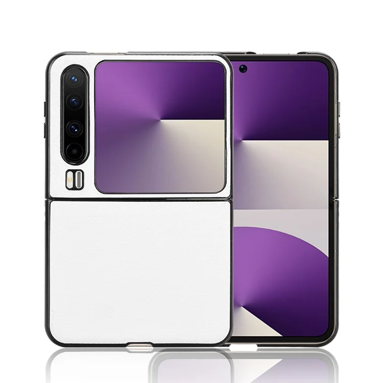 Cover per Huawei Pura X in Fibra di Carbonio Antiurto PU + PC - Bianco