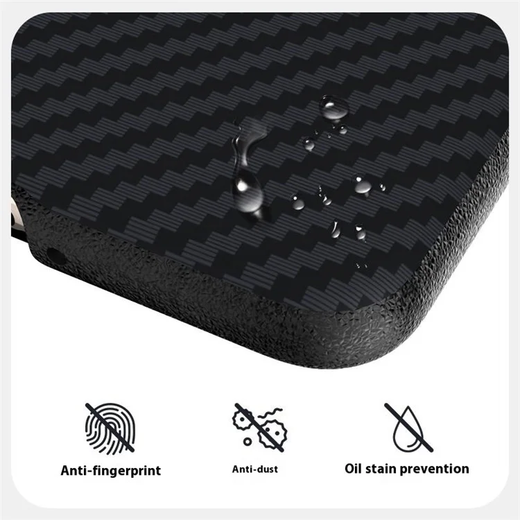 ABEEL per Huawei Pura X Cover in Fibra di Carbonio con Bottoni Metallici - Nero