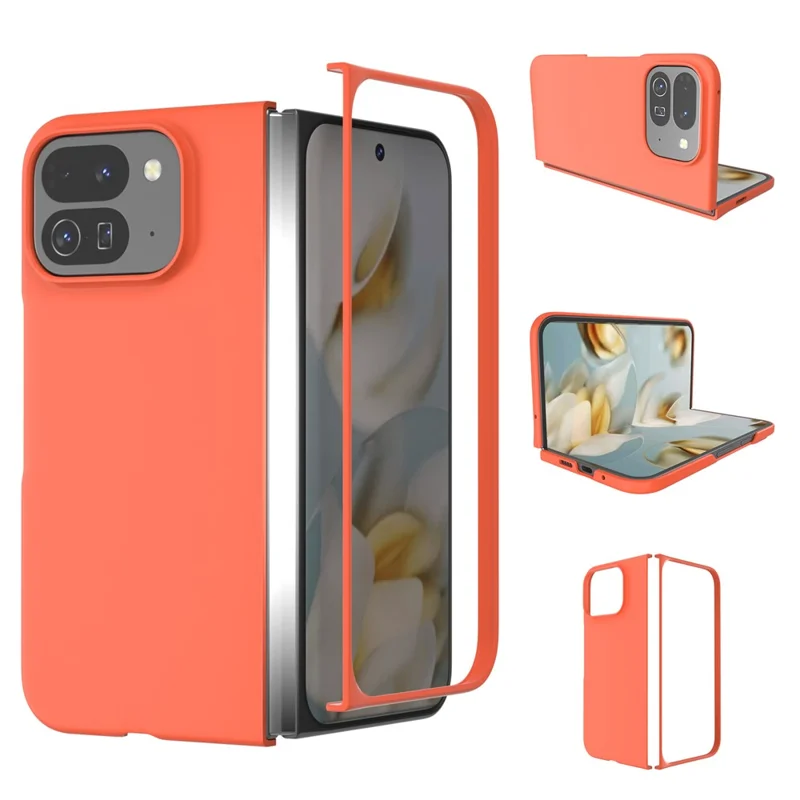 For Google Pixel 10 Pro Fold Case Skin-Touch Texture Hard PC Folding Phone Cover - Orange