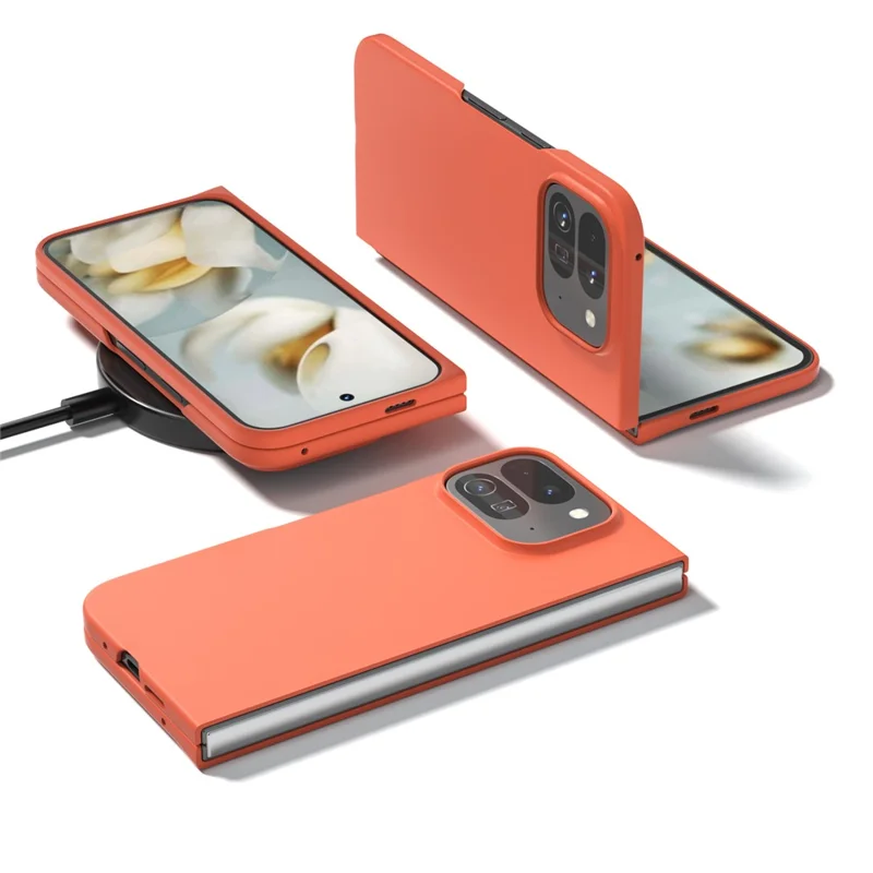 For Google Pixel 10 Pro Fold Case Skin-Touch Texture Hard PC Folding Phone Cover - Orange