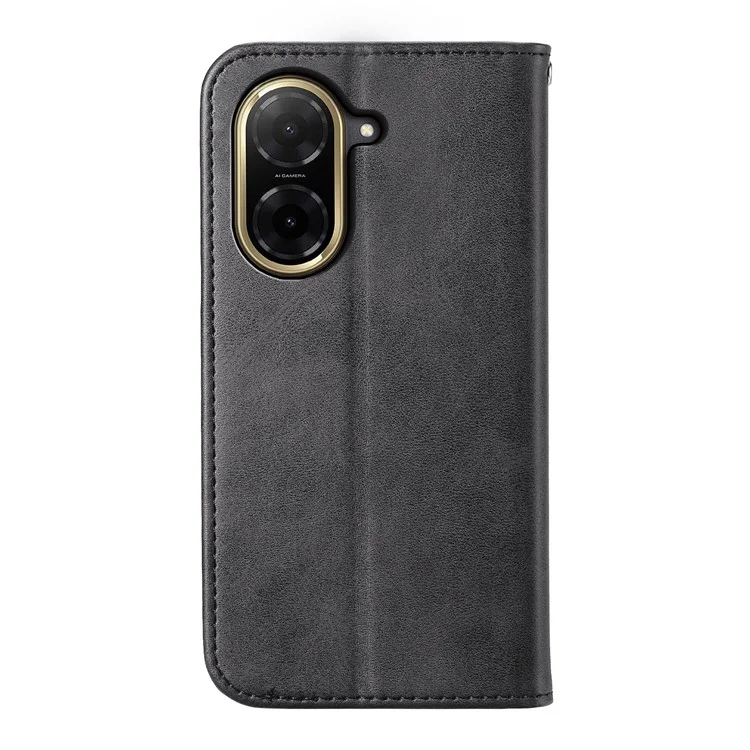 Funda para Xiaomi Redmi A5 4G (171,7 mm) / Poco C71 4G de Cuero con Textura de Piel de Ternera con Cartera - Negro