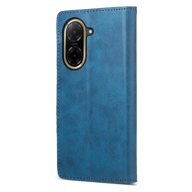 Para Xiaomi Redmi A5 4G (171,7mm) / Poco C71 4G Capa Carteira com Bloqueio RFID em Couro PU - Azul
